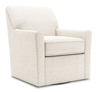  Fauteuil d’appoint pivotant Sofa Lab de 31 po fabriqué au Canada en tissu de chenille - beige Luxury Sand 