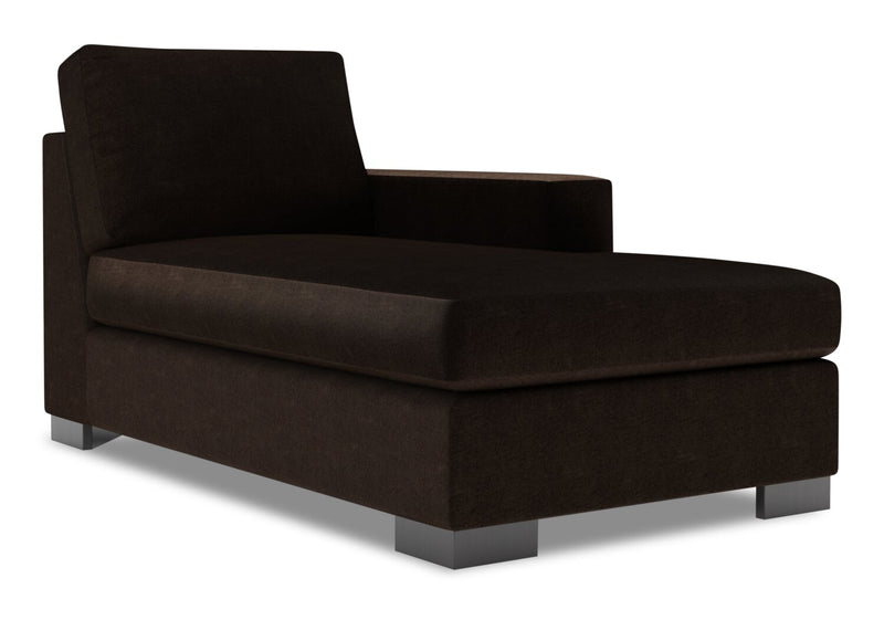 Fauteuil long de gauche Track de la collection Sofa Lab - Luxury Chocolate