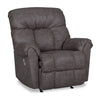 Fauteuil berçant à inclinaison électrique Design à mon image de 36 po en tissu d’apparence cuir - gris ombre commodore