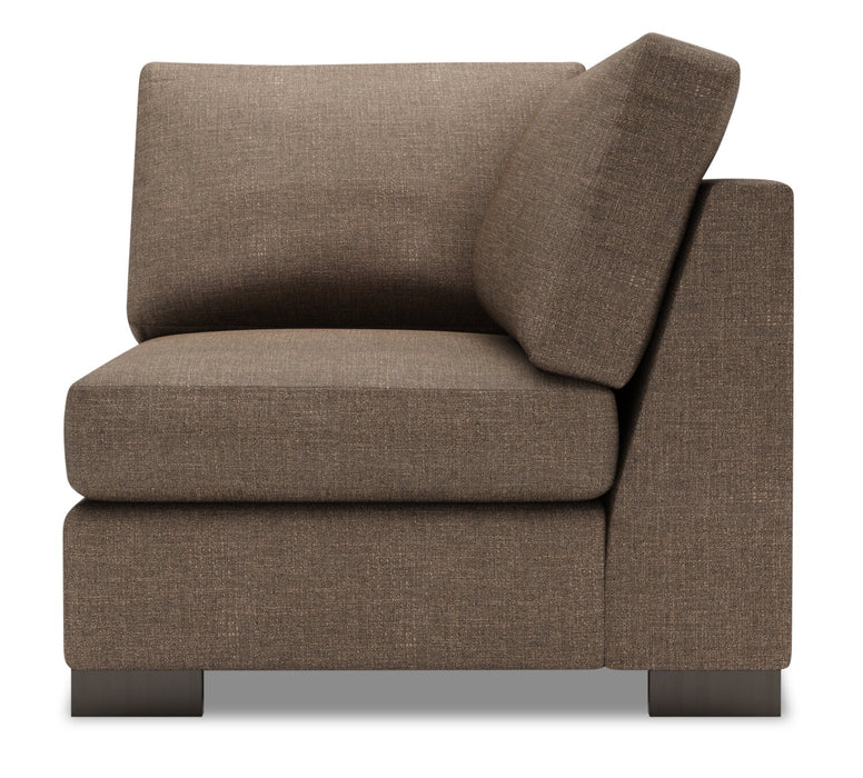Fauteuil carré en coin Track de la collection Sofa Lab - Luna Praline