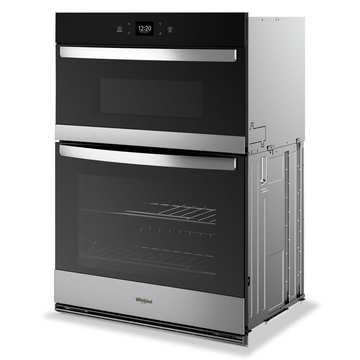 Four mural combiné électrique Whirlpool de 5,7 pi³ et de 27 po avec friture à air - acier inoxydable résistant aux traces de doigts - WOEC5027LZ