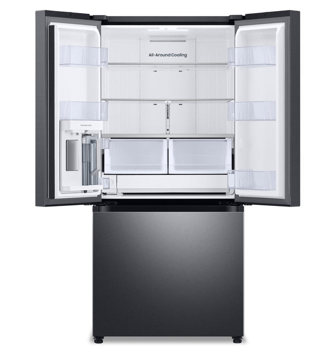 Réfrigérateur Samsung de 24,5 pi³ et de 33 po à portes françaises avec zone de boissons Beverage CenterMC et pichet d’eau à remplissage automatique - acier inoxydable noir - RF25C5551SG/AA