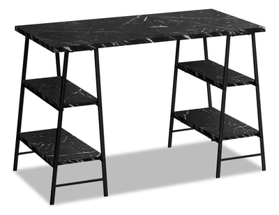 Jonnie Desk - Black Marble-Look 