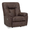 Fauteuil berçant à inclinaison électrique Design à mon image de 35,5 po en tissu d’apparence cuir - brun café Ranger