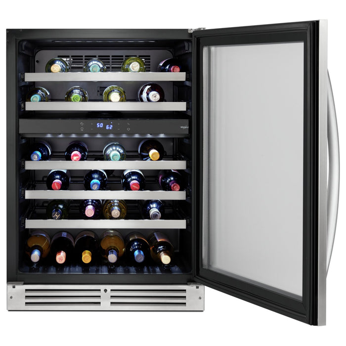 Réfrigérateur à vin Whirlpool de 5 pi³ et de 24 po sous le comptoir - acier inoxydable - WUW55X24HS