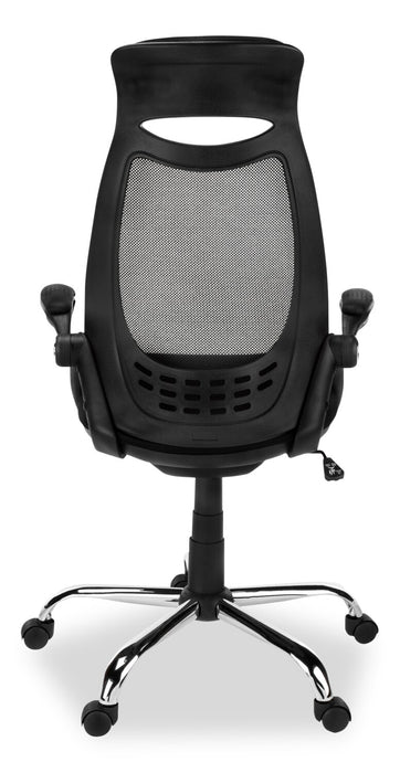 Fauteuil président Kegan de 28 po en mailles - noir