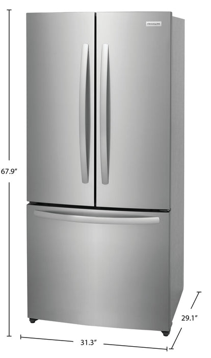 Réfrigérateur Frigidaire de 17,6 pi³ et de 31,3 po de profondeur comptoir à portes françaises - acier brossé - FRFG1723AV