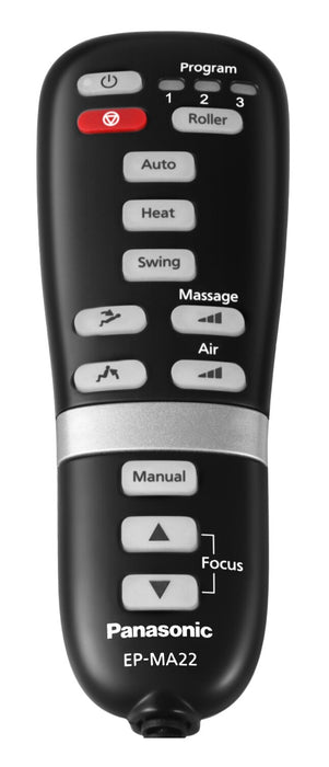 Fauteuil de massage Urban de Panasonic de 29,5 po en tissu d’apparence cuir avec Bluetooth et port USB - noir