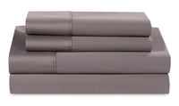  Ensemble de draps Hyper-CottonMC BEDGEARMD divisés pour très grand lit - gris 