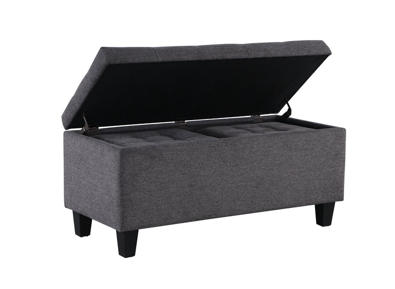 Ensemble 3 poufs de rangement Kai de 19,5 po - apparence lin gris
