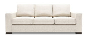 Sofa personnalisable Track de Sofa Lab de 85 po fabriqué au Canada en tissu de chenille avec accoudoirs rectilignes - beige Luxury Sand