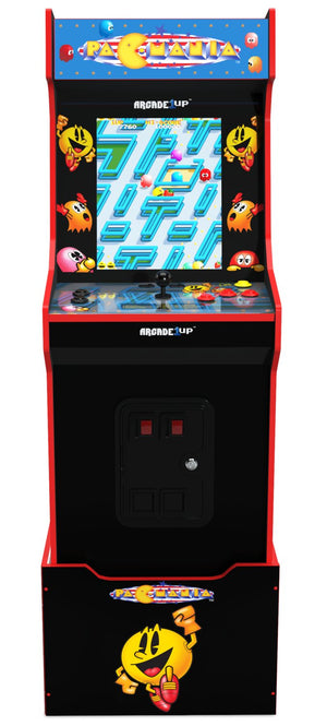 Borne d'arcade édition Bandai Namco Legacy PAC-MANIAMC de Arcade1Up avec plateforme