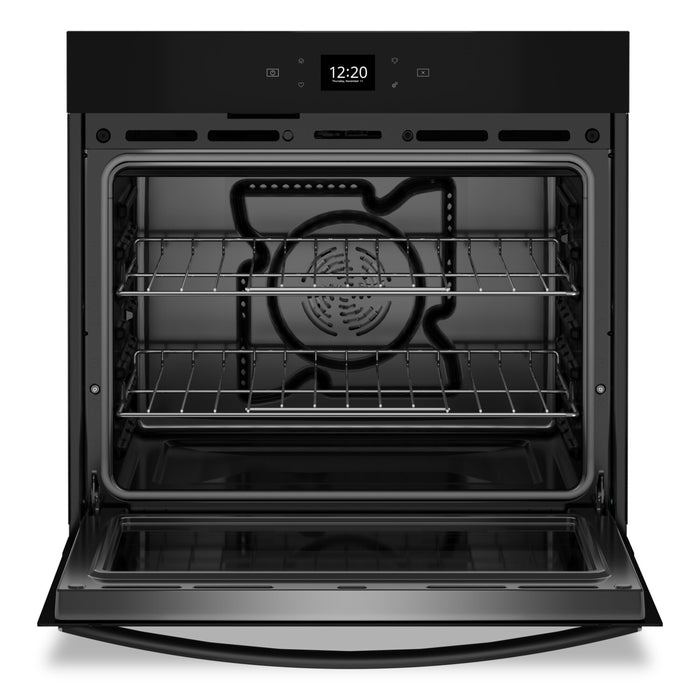 Four mural simple électrique Whirlpool de 4,3 pi³ et de 27 po avec friture à air - noir - WOES5027LB