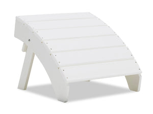 Pouf Bask pour la terrasse à l’extérieur - plastique à haute densité, résistant aux rayons UV et aux intempéries - blanc
