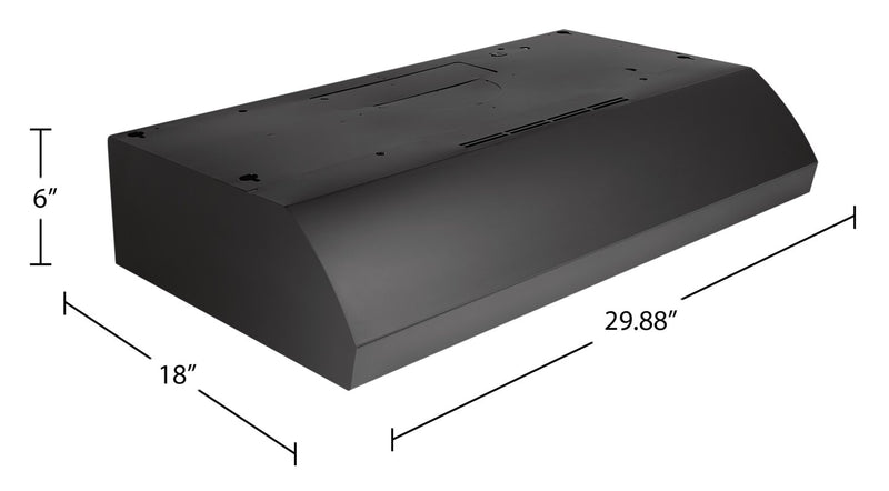 Hotte de cuisinière sous l'armoire Broan de 30 po convertible de 4 façons - BXT130BLC