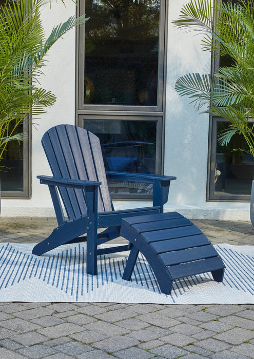 Pouf Bask pour la terrasse à l’extérieur - plastique à haute densité, résistant aux rayons UV et aux intempéries - bleu