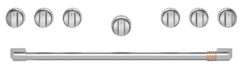 Ensemble de poignées et de boutons Café acier brossé pour cuisinière de 36 po - CXPR6HKPTSS