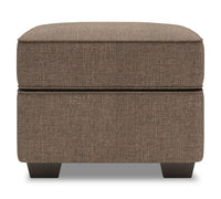  Pouf Roll de Sofa Lab de 24 po fabriqué au Canada en tissu d’apparence lin - brun Luna Praline 