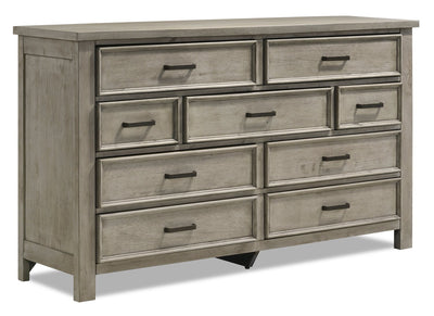 Levi Bedroom 9-Drawer Dresser, 67"W x 38"H, Wood - Drift Grey | Commode Levi de 67 po (L) x 38 po (H) à 9 tiroirs en bois pour la chambre à coucher - gris bois de grève