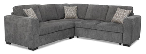 Izzy 3-Piece Chenille Sectional with Right-Facing Sleeper Sofa - Pepper | Sofa sectionnel Izzy 3 pièces en chenille avec sofa-lit de droite - poivre | IZZCP3SR