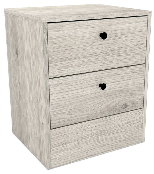 Table de nuit Hart de 18,4 po (L) x 22,2 po (H) à 2 tiroirs, fabriquée au Canada - blanche