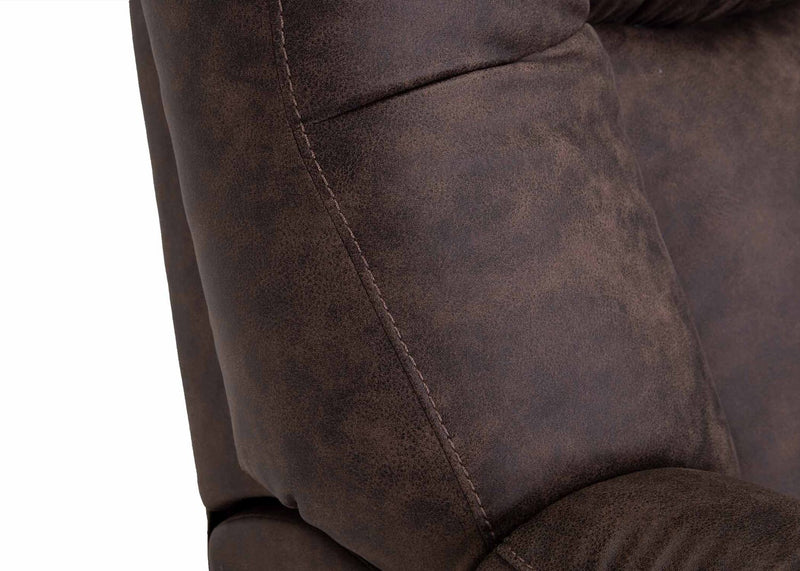 Fauteuil berçant inclinable Design à mon image de 35,5 po en tissu d’apparence cuir - brun café Ranger