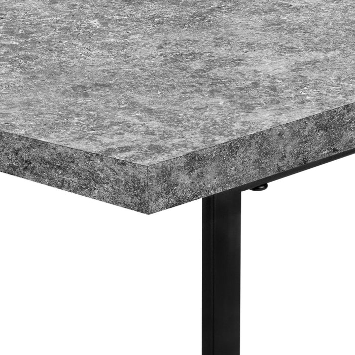 Bureau Jonnie de 47,25 po avec pattes de type chevalet - imitation de pierre grise