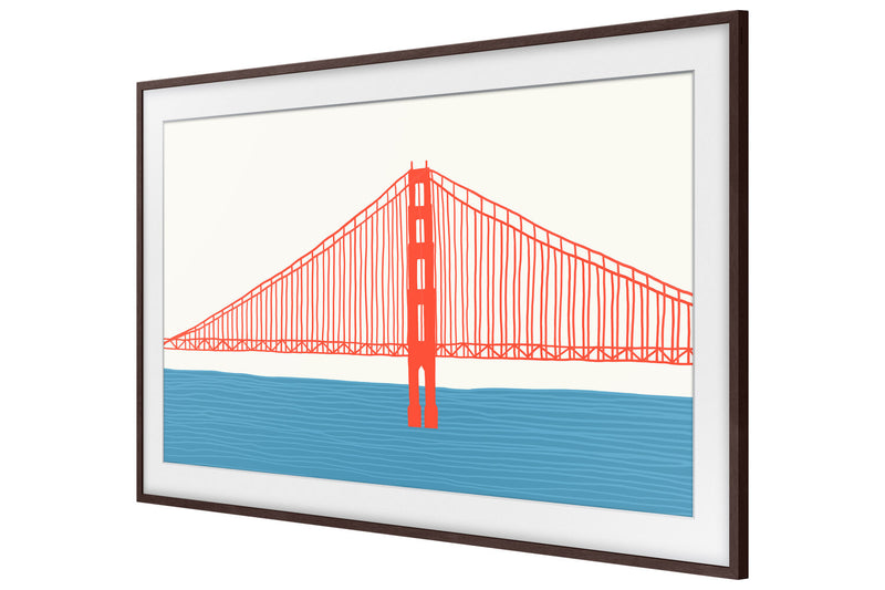 Cadre personnalisable Samsung pour 55\" The Frame TV - Brun moderne