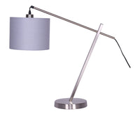 Lampe de table Dexter moderne de 24 po acier brossé