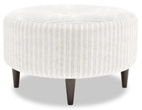 Pouf The Curve de Sofa Lab de 31 po fabriqué au Canada en tissu - blanc Dolphin White
