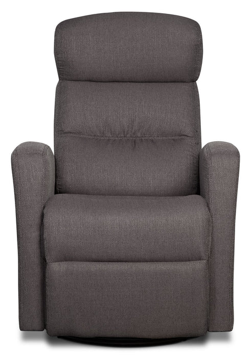 Fauteuil pivotant, berçant et inclinable Penny de 29,1 po en tissu d’apparence lin - gris