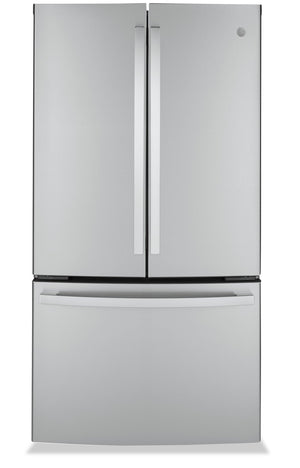 GE 23.1 Cu. Ft. Counter-Depth French-Door Refrigerator - GWE23GYNFS | Réfrigérateur GE de 23,1 pi³ à portes françaises de profondeur comptoir - GWE23GYNFS | GWE23GFS