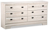 Commode Yorkdale de 61,4 po (L) x 32,3 po (H) à 6 tiroirs pour la chambre à coucher, fabriquée au Canada - blanche