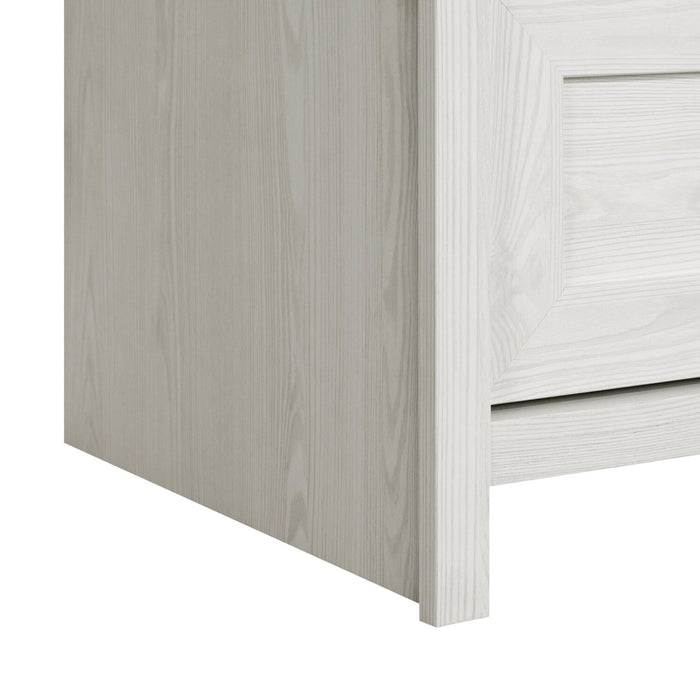 Commode verticale Dove de 30,5 po (L) x 49 po (H) à 5 tiroirs pour la chambre à coucher, fabriquée au Canada - blanche