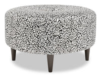  Pouf The Curve de Sofa Lab de 31 po fabriqué au Canada en tissu - Onyx multicolore 