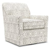 Fauteuil d’appoint pivotant Sofa Lab personnalisable de 31 po fabriqué au Canada en tissu - Greystone multicolore