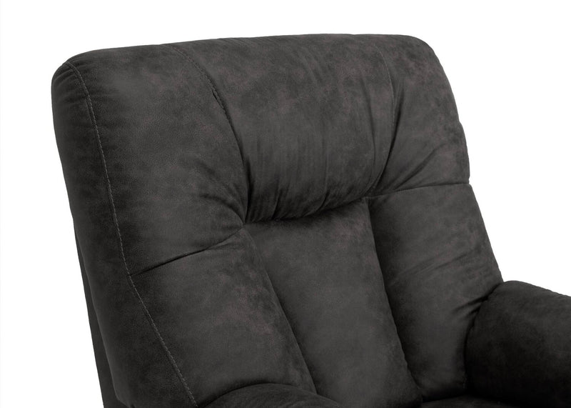 Fauteuil pivotant, berçant et inclinable Design à mon image de 35,5 po en tissu d’apparence cuir - gris ardoise Ranger