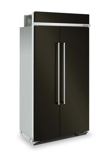 Réfrigérateur KitchenAid de 25,5 pi³ et de 42 po à compartiments juxtaposés - acier inoxydable noir avec fini PrintShieldMC - KBSN702MBS