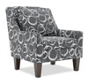 Fauteuil d’appoint club Sofa Lab personnalisable de 29 po fabriqué au Canada en tissu avec pattes en bois - Heather multicolore