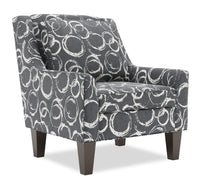  Fauteuil d’appoint club Sofa Lab de 29 po fabriqué au Canada en tissu avec pattes en bois - Heather multicolore 