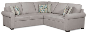 Sofa sectionnel de droite Haven 2 pièces en chenille - gris