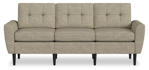 Sofa modulaire BLOK à accoudoirs évasés - taupe