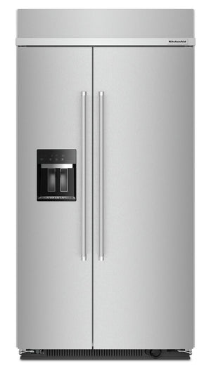 Réfrigérateur encastré KitchenAid de 25,1 pi³ à compartiments juxtaposés - KBSD702MPS