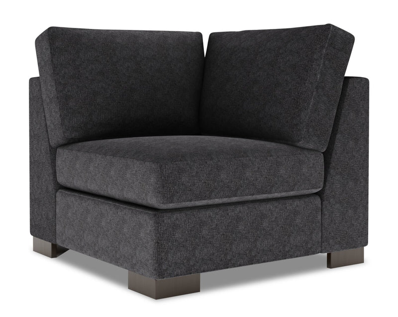 Fauteuil carré en coin Track de la collection Sofa Lab - Luxury Charcoal