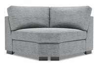  Fauteuil courbé en coin Track de la collection Sofa Lab - Luna Pewter 