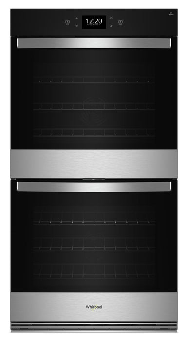 Four mural double électrique Whirlpool de 8,6 pi³ et de 27 po avec convection véritable - acier inoxydable résistant aux traces de doigts - WOED7027PZ