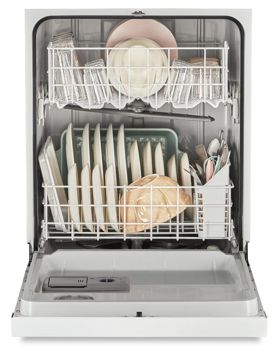 Lave-vaisselle encastré Whirlpool de 24 po et de 57 dBA avec commandes à l’avant - blanc - WDF341PAPW