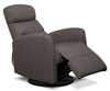 Fauteuil pivotant, berçant et inclinable Penny de 29,1 po en tissu d’apparence lin - gris