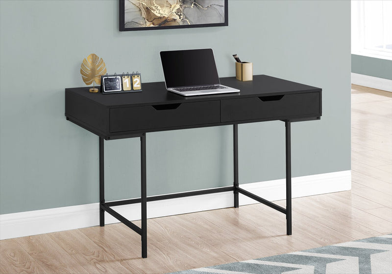 Bureau Butler de 47,25 po à 2 tiroirs - noir