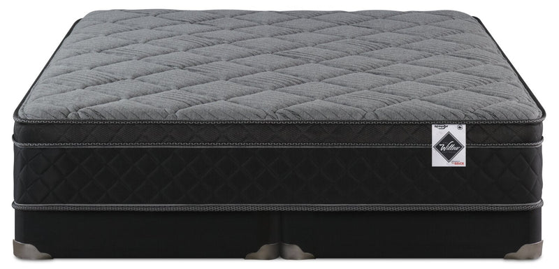 Ensemble matelas à Euro-plateau divisé à profil bas dans une boîte Aspen Springwall pour grand lit